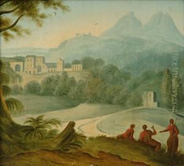 Italianate Landscapes Oil Painting by Pettenden