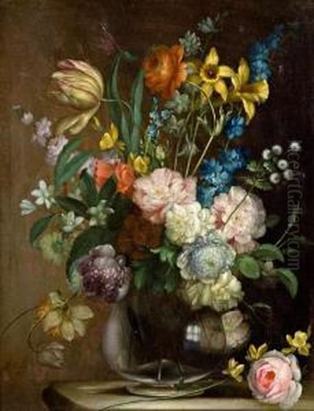 Blumenstuck Oil Painting by Franz Xaver Petter