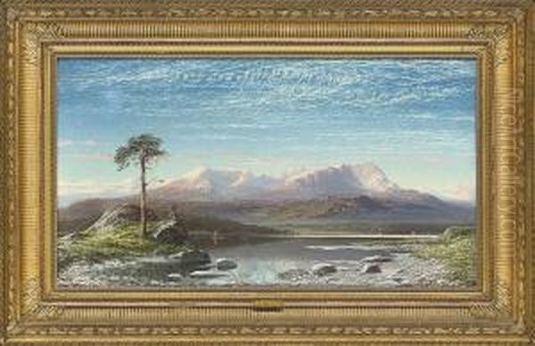 The First Snow, The Mountains Of Coniston, From Windermere Oil Painting by Charles Pettitt