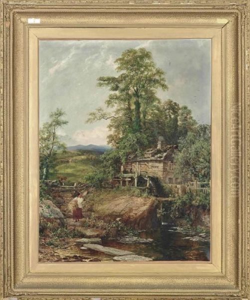 At The Watermill Oil Painting by Joseph Paul Pettitt