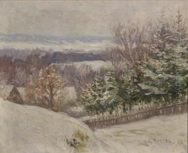 Verschneite Landschaft Oil Painting by Rudolf Petuel