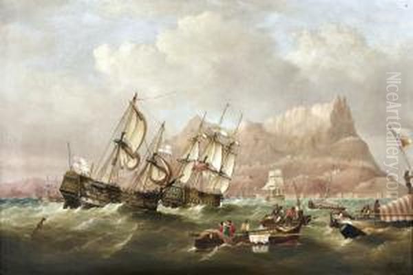 Vista De Gibraltar Oil Painting by R. J. Pew