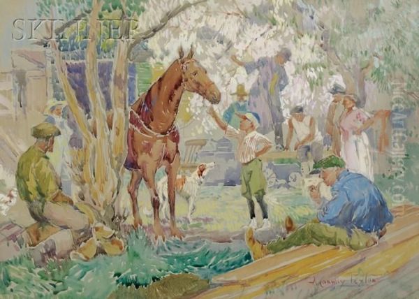 The Thoroughbred Oil Painting by Alfred Conway Peyton