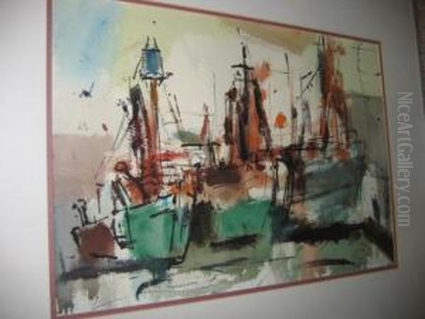 Three Ships Oil Painting by Alfred Conway Peyton