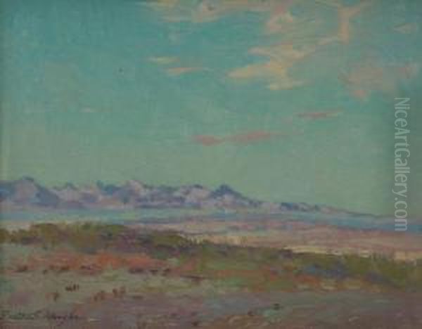 Desert Landscape Oil Painting by Bertha Menzler Peyton