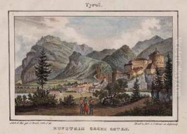 Ansicht Von Kufstein Oil Painting by Georg Pezolt