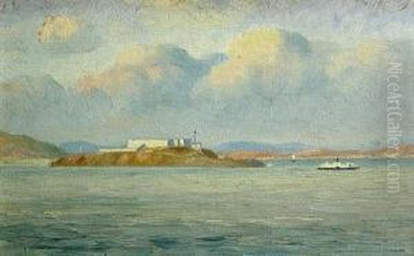 Alcatraz Island Oil Painting by Jean-Jacques Pfister