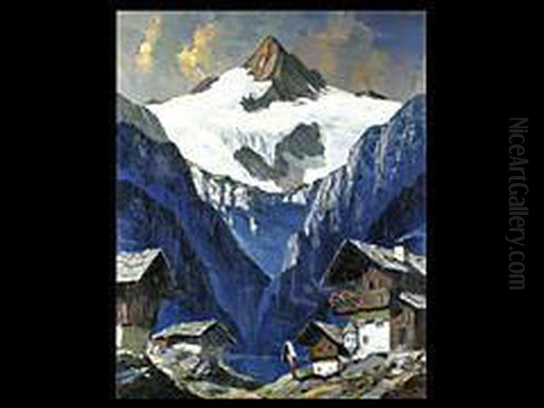 Die Muttenberger Seespitze Oil Painting by Alois Pfund