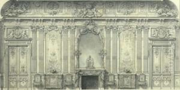 Wall And Room Decoration In Louis Xvi Style. Oil Painting by Phb Monogrammist