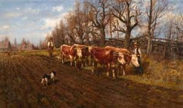 At The Plough Oil Painting by William Preston Phelps