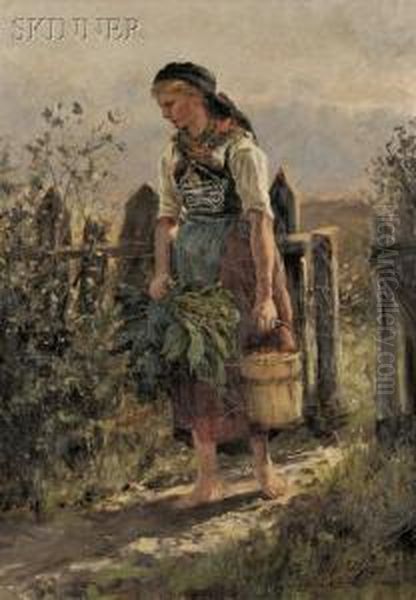 Fetching Water Oil Painting by William Preston Phelps