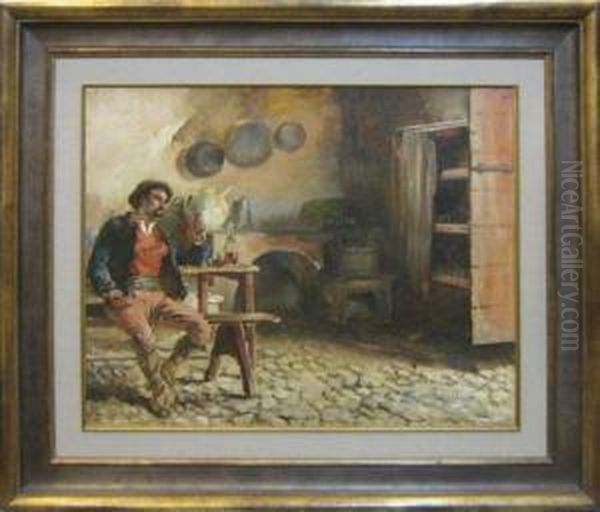 Interieur Romain. Oil Painting by Leon Philippet