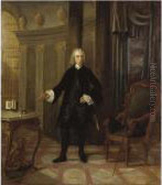 Portrait Of A Gentleman Oil Painting by Charles Philips