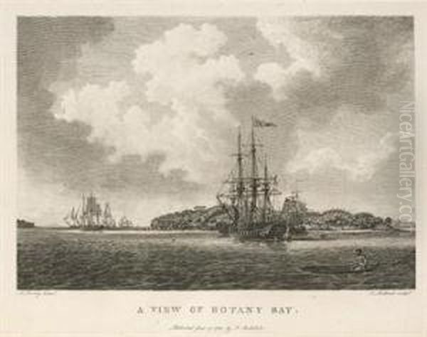 The Voyage Of Governor Phillip To Botany Bay Oil Painting by Arthur Phillip