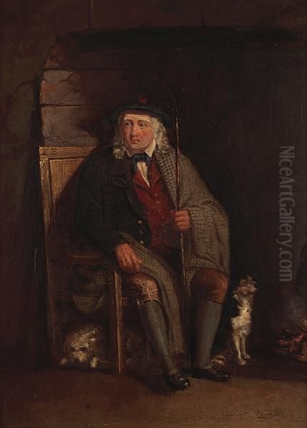 A Scotch Shepherd Oil Painting by John Phillip