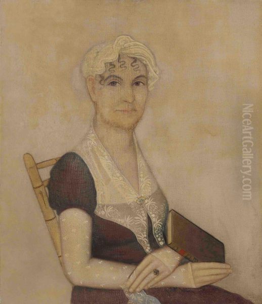 Portrait Of Mrs. Charles D'emery Oil Painting by Ammi Phillips