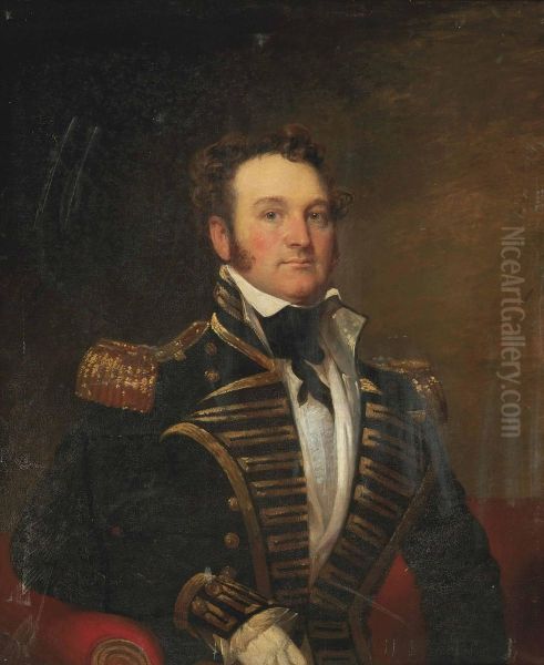 Portrait Of A Royal Naval Officer Oil Painting by Thomas Phillips