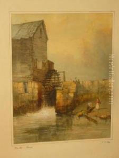 Bar Mill, Falmouth Oil Painting by James George Philp