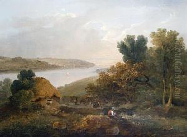 Helford River From Manaccan Oil Painting by James George Philp