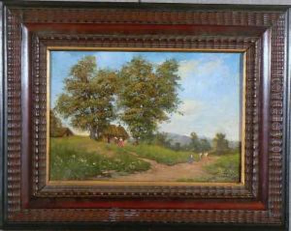 Campagna Oil Painting by Carlo Piacenza