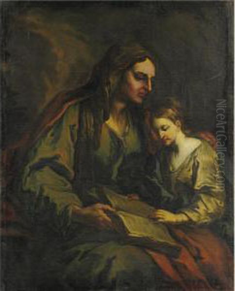 L'educazione Della Vergine Oil Painting by Giuseppe Antonio Pianca