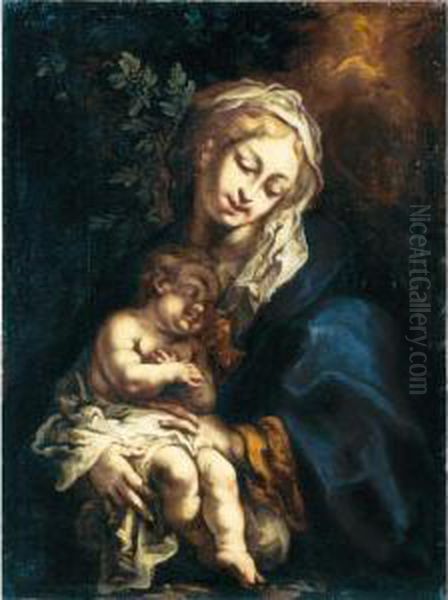 Madonna Col Bambino Oil Painting by Giuseppe Antonio Pianca