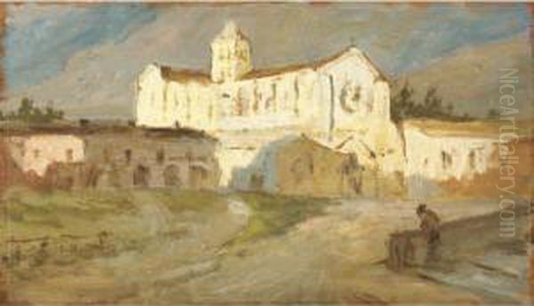 Terracina, Abbazia Di Fossanova Oil Painting by Giovanni Piancastelli