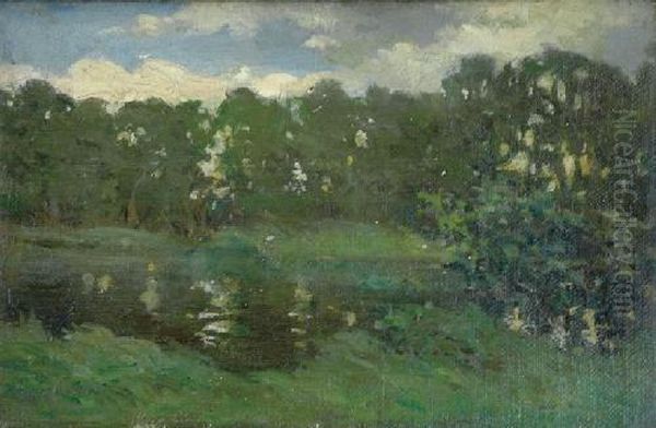 Pejzaz Letni Oil Painting by Henryk Piatkowski