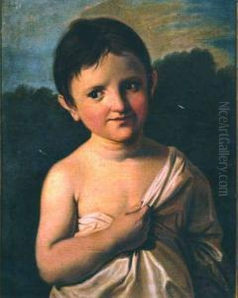 Figura Di Bimba Oil Painting by Giulio Piatti