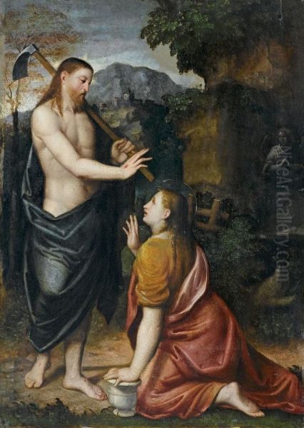 Noli Me Tangere Oil Painting by Calisto Piazza