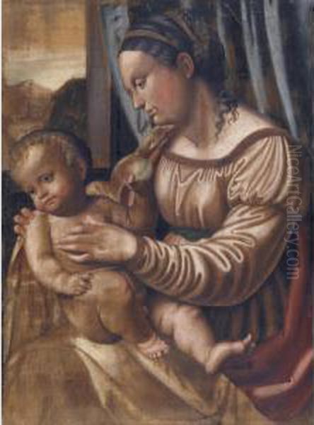 Madonna And Child Oil Painting by Calisto Piazza