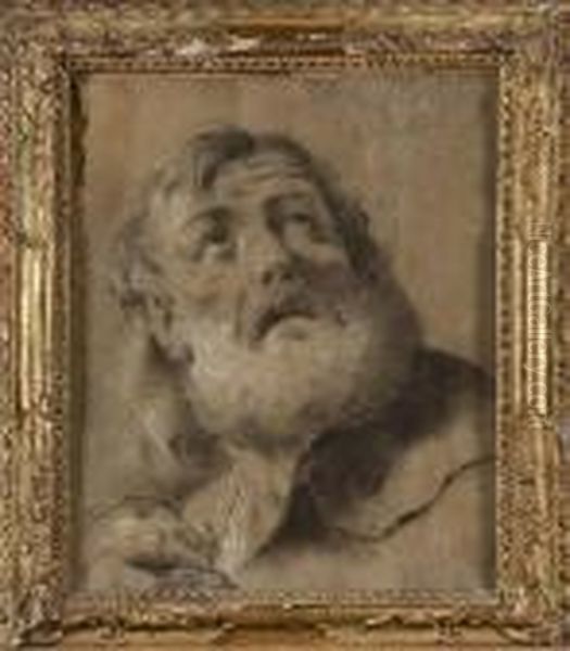 Tete De Saint-pierre Oil Painting by Giovanni Battista Piazzetta