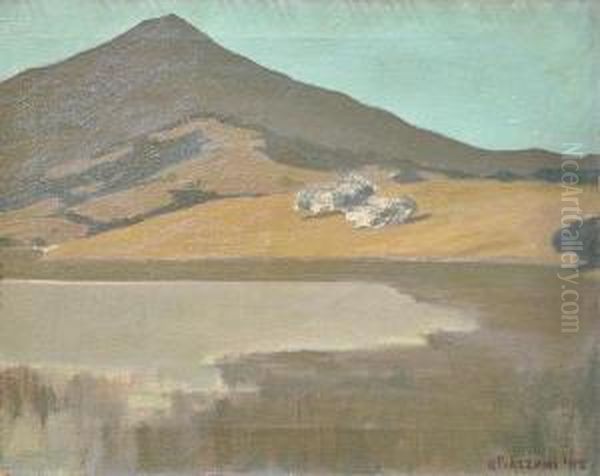 View Of Mount Tamalpais Oil Painting by Gottardo Piazzoni