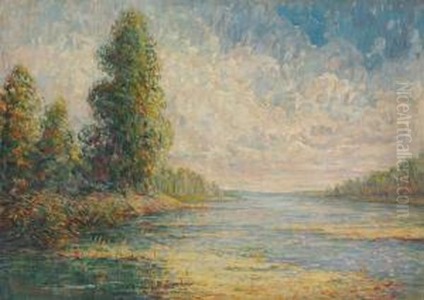 La Loire (matinee, Effet De Soleil) Oil Painting by Francis Picabia