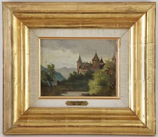 Chateau Dans Un Paysage Oil Painting by Louis Picard