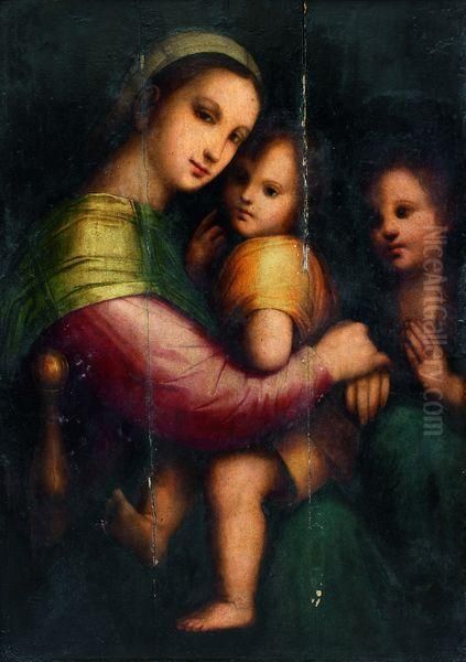 Vierge A L'enfant Avec Saint Jean-baptiste Oil Painting by Andrea Piccinelli Il Brescianino