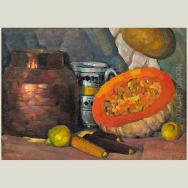 Bodegon Oil Painting by Ramon Pichot Gironès