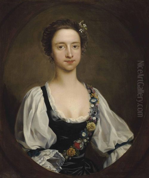 Portrait Of A Girl Oil Painting by Henry Pickering