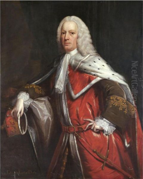 Portrait Of Edward, 11th Earl Of Derby Oil Painting by Henry Pickering