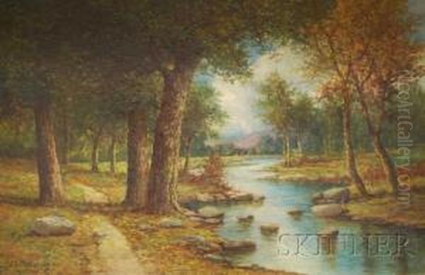 Autumnlandscape Oil Painting by Joseph Langsdale Pickering