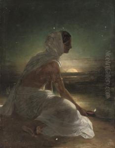 An Offering At The Ganges Oil Painting by Rederick Richard Pickersgill