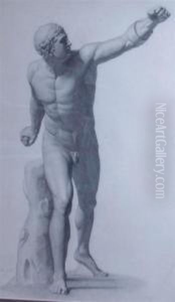 Greek Figure Of Ares Oil Painting by Rederick Richard Pickersgill