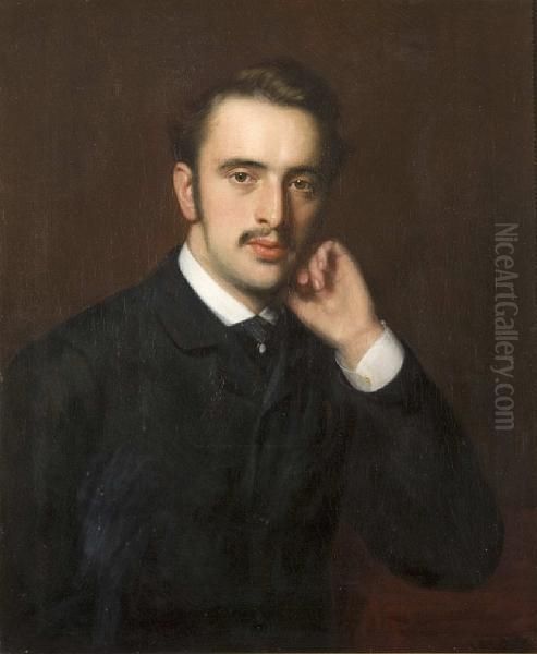 Portrait Of Richard Tennant Pickersgill, Theartist's Son Oil Painting by Rederick Richard Pickersgill