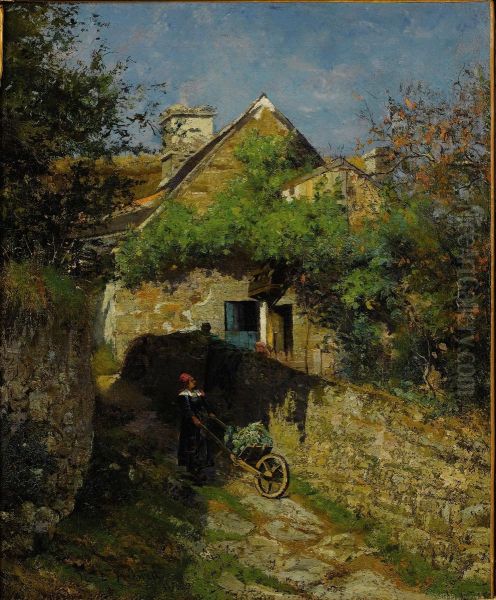 Spring In Pont-aven Oil Painting by William Lamb Picknell