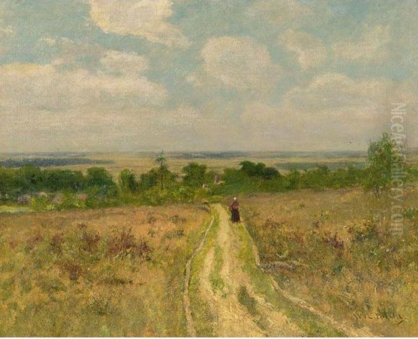 Walk On A Country Path Oil Painting by William Lamb Picknell