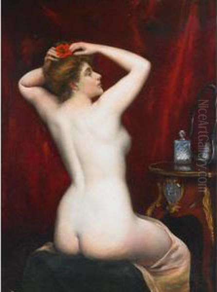 Nude In Her Boudoir Oil Painting by Francois Edouard Picot