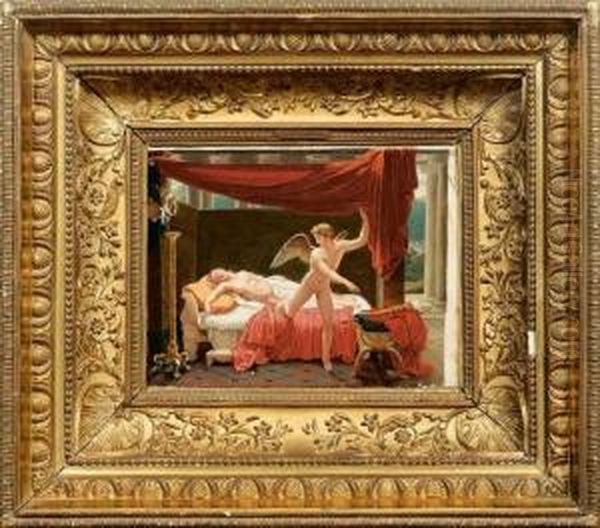 Cupido E Psiche Oil Painting by Francois Edouard Picot