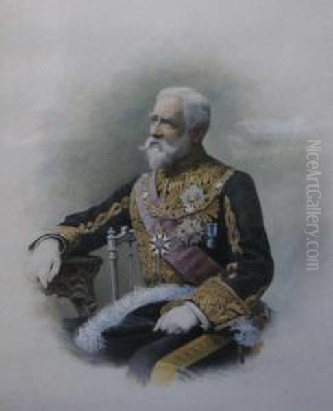 Ortraitof Sir Edmund Monson, 
1st Baronet (1841-1908) Oil Painting by Eugene Charles Picou