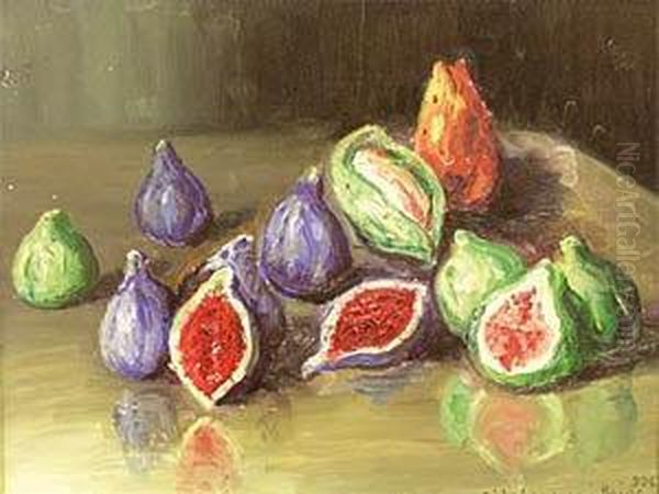 Les Figues Oil Painting by Mariano Pidelaserra Y Brias