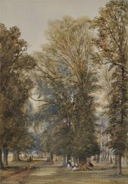 Kensington Gardens Oil Painting by Henry Clarke Pidgeon